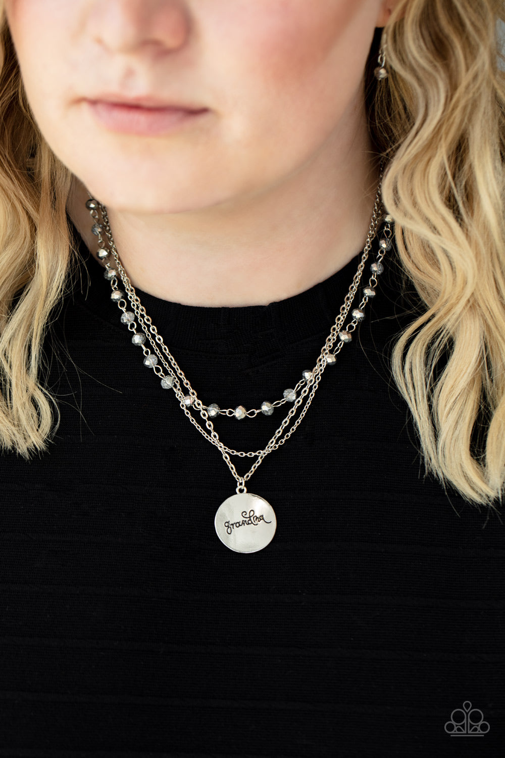 Promoted to Grandma Silver Necklace - Paparazzi Accessories