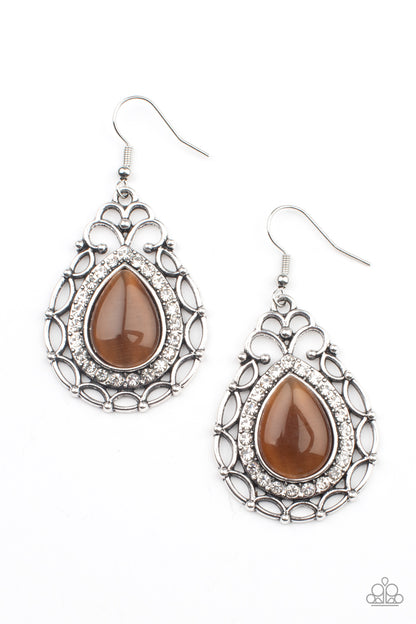 Endlessly Enchanting Brown Earring - Paparazzi Accessories
