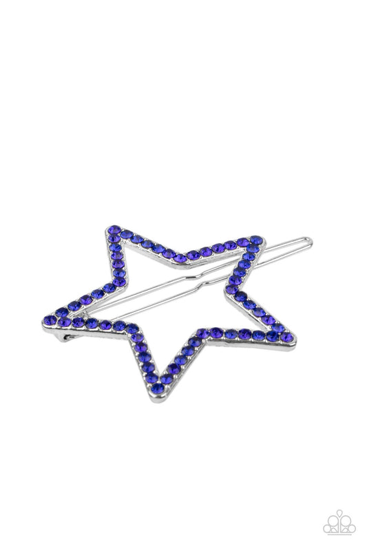 Stellar Standout Blue Hair Clip - Paparazzi Accessories