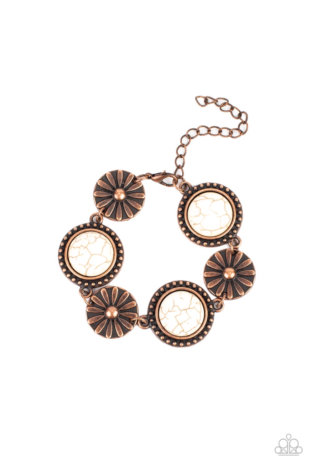 Bracelet: "Fredonia Flower Patch - Copper 