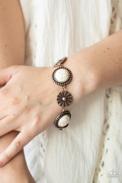 Bracelet: "Fredonia Flower Patch - Copper 