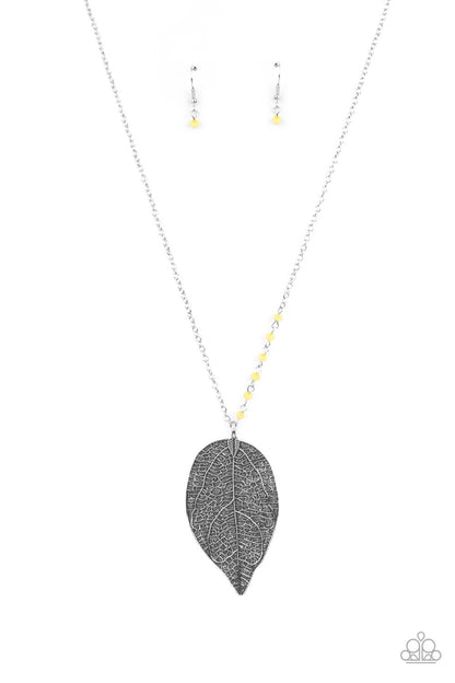 Frond Fantasy Yellow Necklace - Paparazzi Accessories
