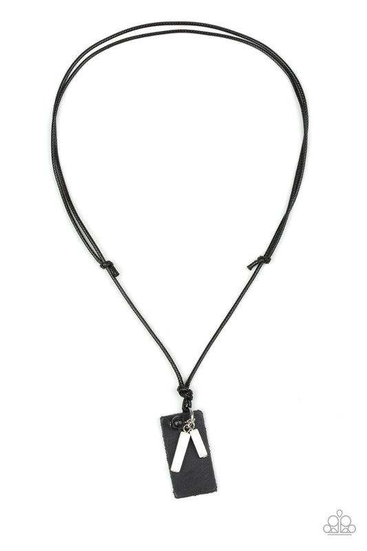 Explorer Edge White Urban Necklace - Paparazzi Accessories