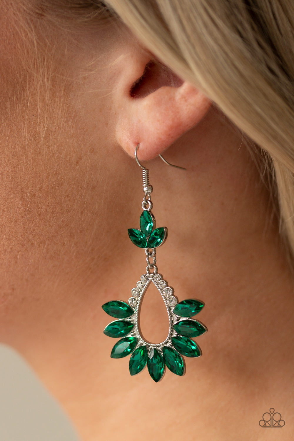 Extra Exquisite Green Earring - Paparazzi Accessories