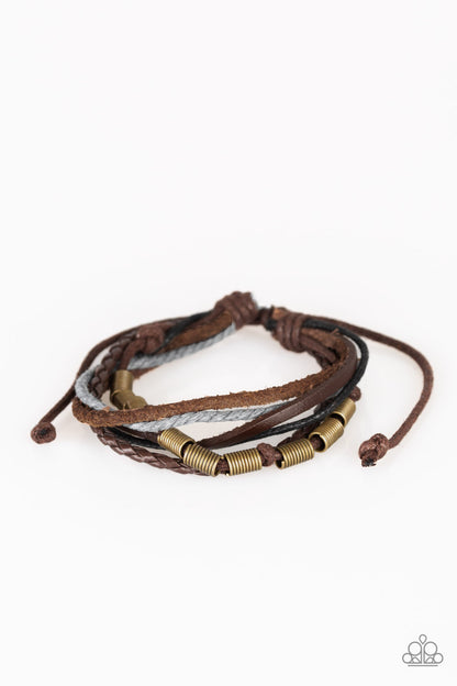 Forest Front Runner Brown Urban Bracelet - Paparazzi Accessories