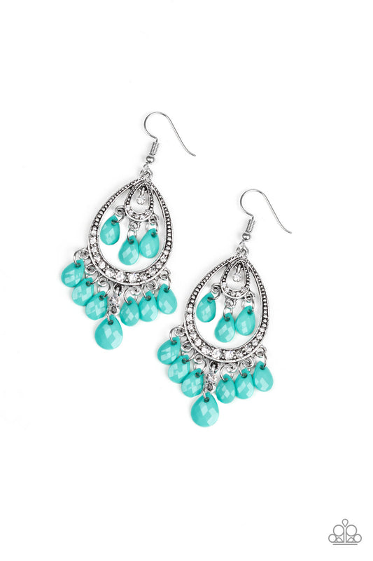 Gorgeously Genie Blue Earring - Paparazzi Accessories