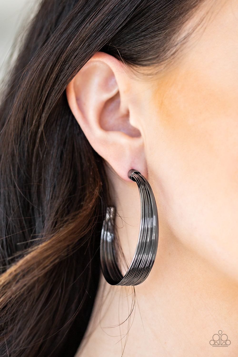 Live Wire Black Earring - Paparazzi Accessories
