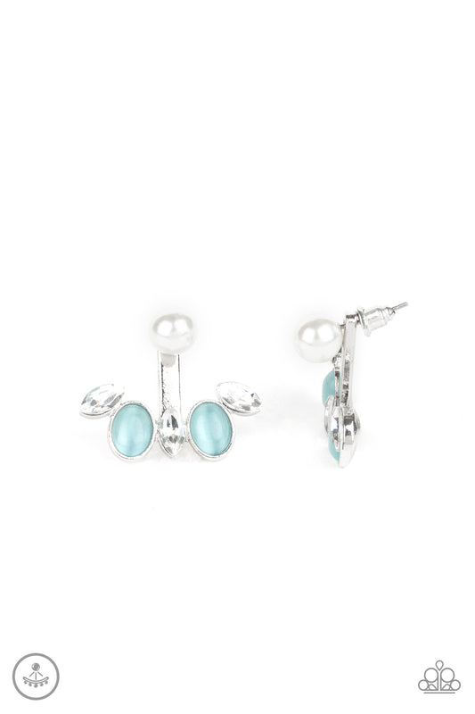 Modern Sophistication Blue Jacket Earring - Paparazzi Accessories