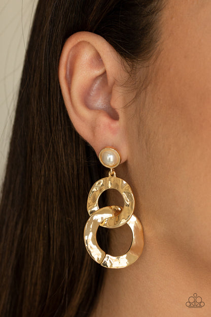 On Scene Gold Earring - Paparazzi Accessories