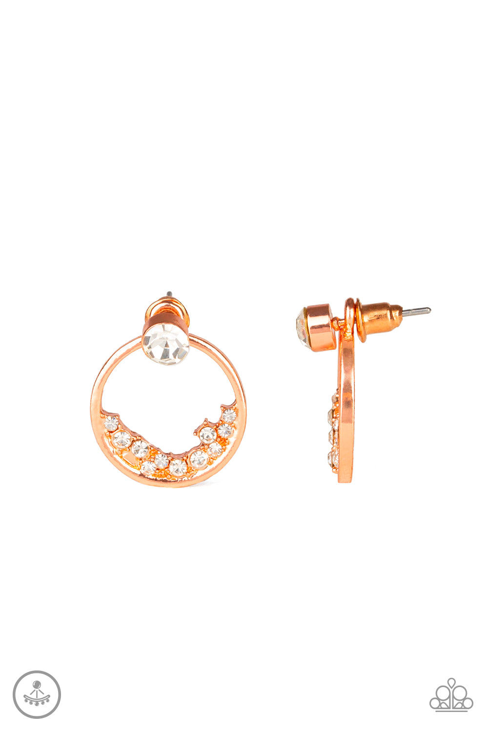 Rich Blitz Copper Jacket Earring - Paparazzi Accessories