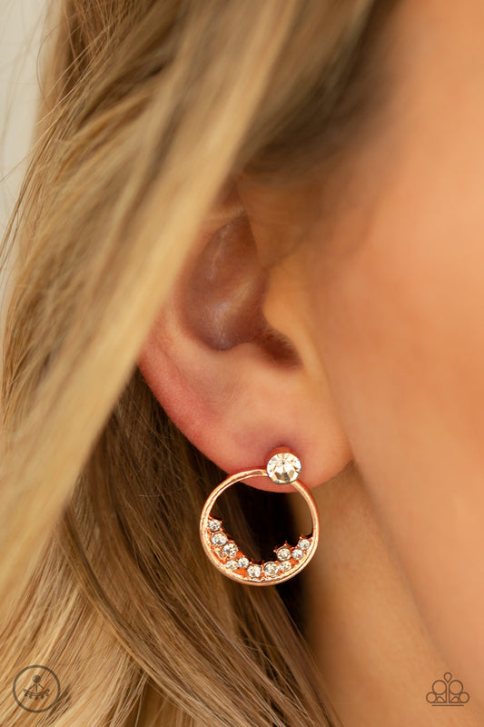 Rich Blitz Copper Jacket Earring - Paparazzi Accessories
