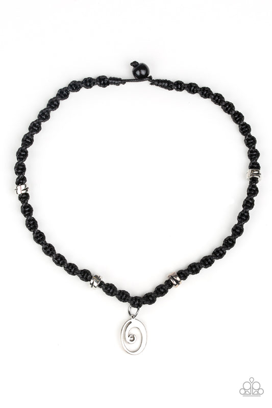 Surfer Spiral Silver Urban Necklace - Paparazzi Accessories