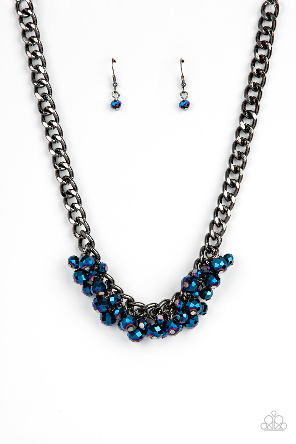 Galactic Knockout Blue Necklace - Paparazzi Accessories