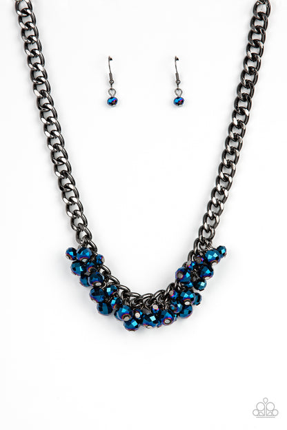 Galactic Knockout Blue Necklace - Paparazzi Accessories