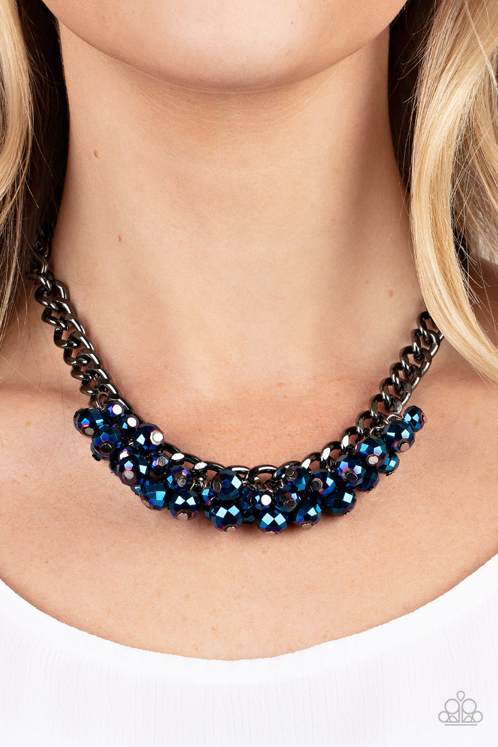 Galactic Knockout Blue Necklace - Paparazzi Accessories
