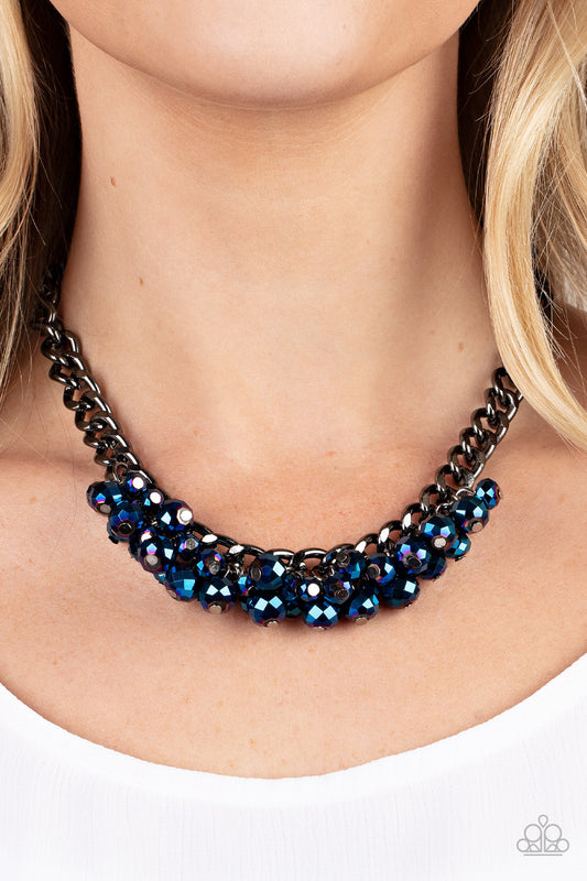 Galactic Knockout Blue Necklace - Paparazzi Accessories
