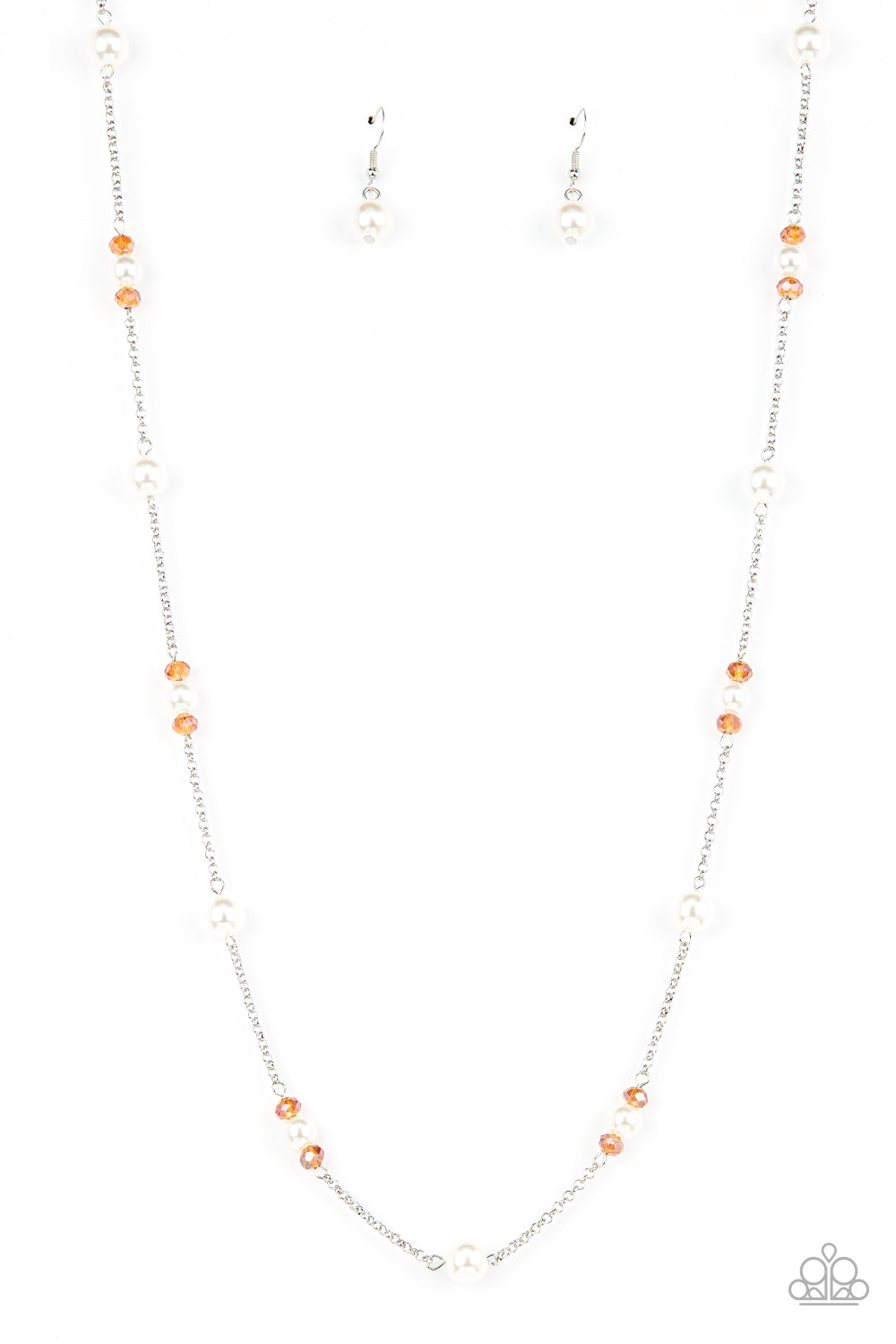 Keep Your Eye on the BALLROOM Orange Necklace - Paparazzi Accessories (TF)