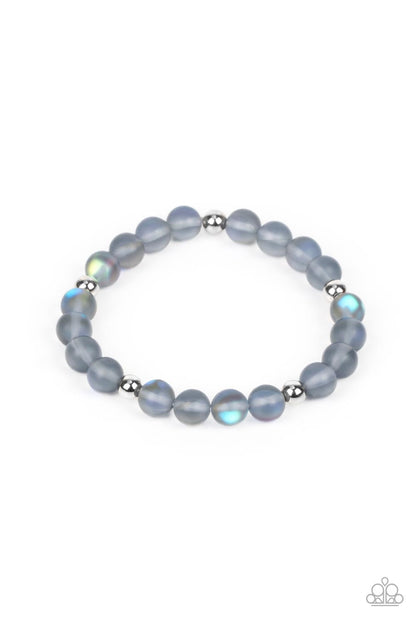 Forever and a DAYDREAM Silver Urban Bracelet - Paparazzi Accessories  Infused with silver accents, a dreamy collection of iridescent rainbow specked beads are threaded along a stretchy band around the wrist for an enchanting glow.  Sold as one individual bracelet.
