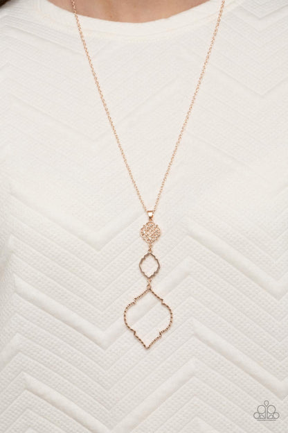 Marrakesh Mystery Rose Gold Necklace - Paparazzi Accessories (TF)