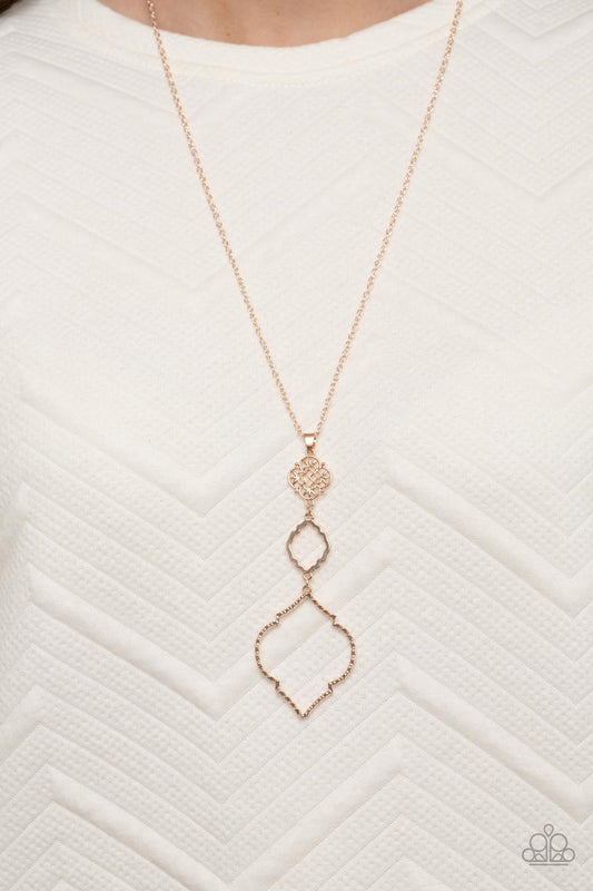 Marrakesh Mystery Rose Gold Necklace - Paparazzi Accessories (TF)
