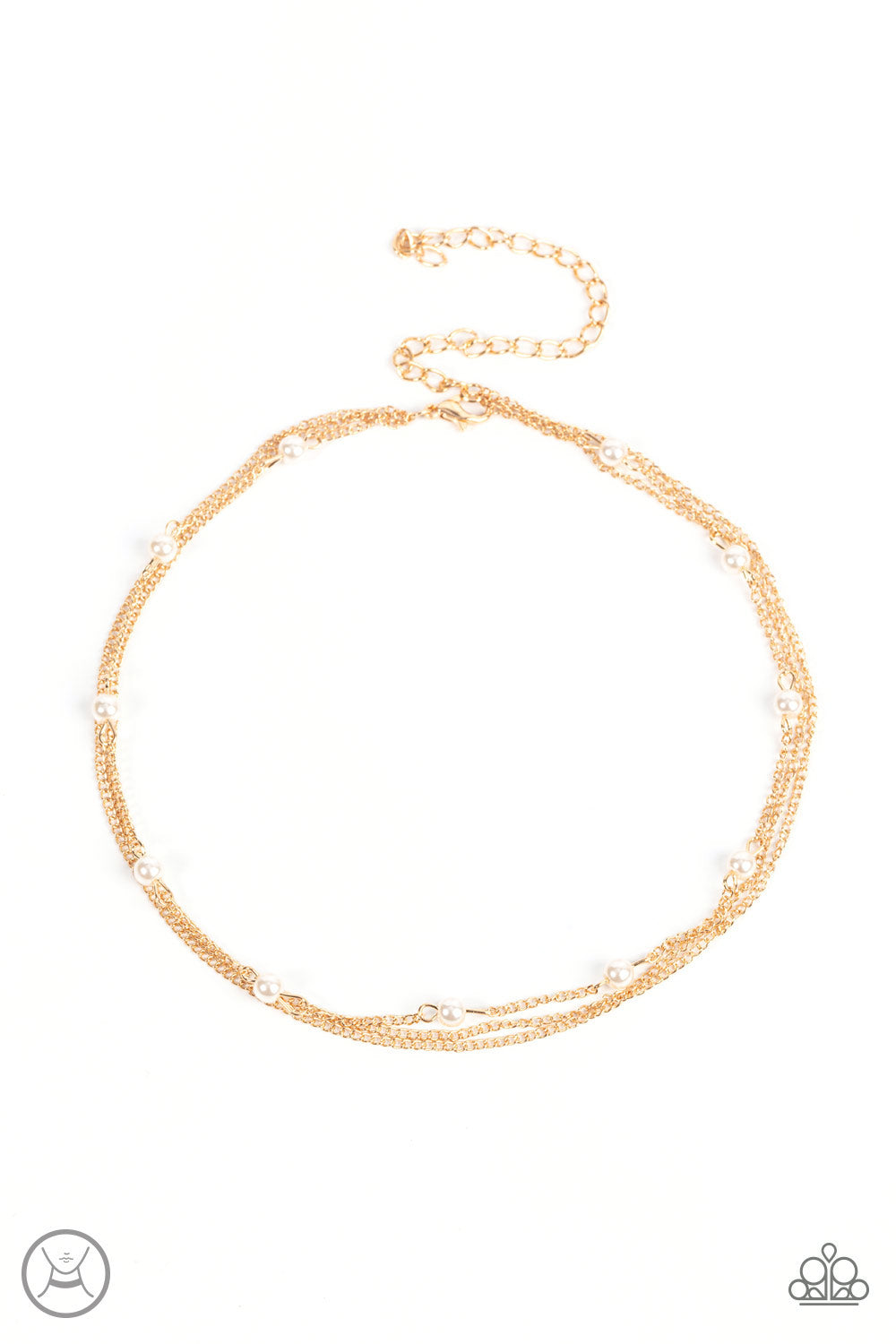 Daintily Dapper Gold Choker Necklace - Paparazzi Accessories (TF)