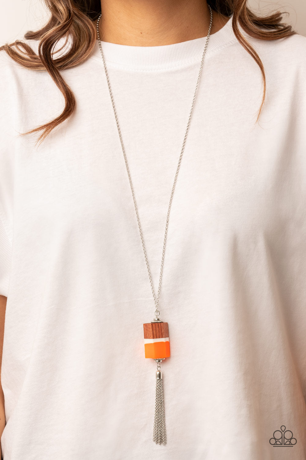 Reel It In Orange Necklace - Paparazzi Accessories