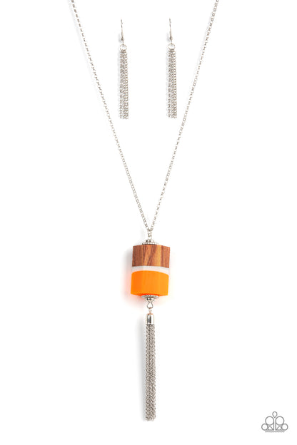 Reel It In Orange Necklace - Paparazzi Accessories