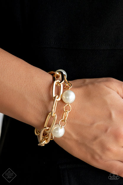 Fiercely 5th Avenue Gold/Pearl Complete Trend Blend Fashion Fix Set (October 2022) - Paparazzi Accessories