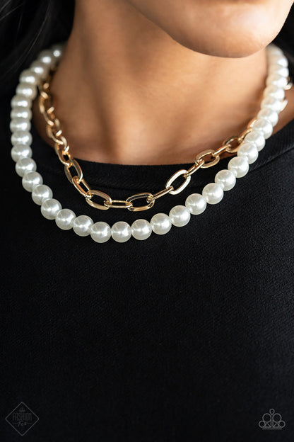 Fiercely 5th Avenue Gold/Pearl Complete Trend Blend Fashion Fix Set (October 2022) - Paparazzi Accessories