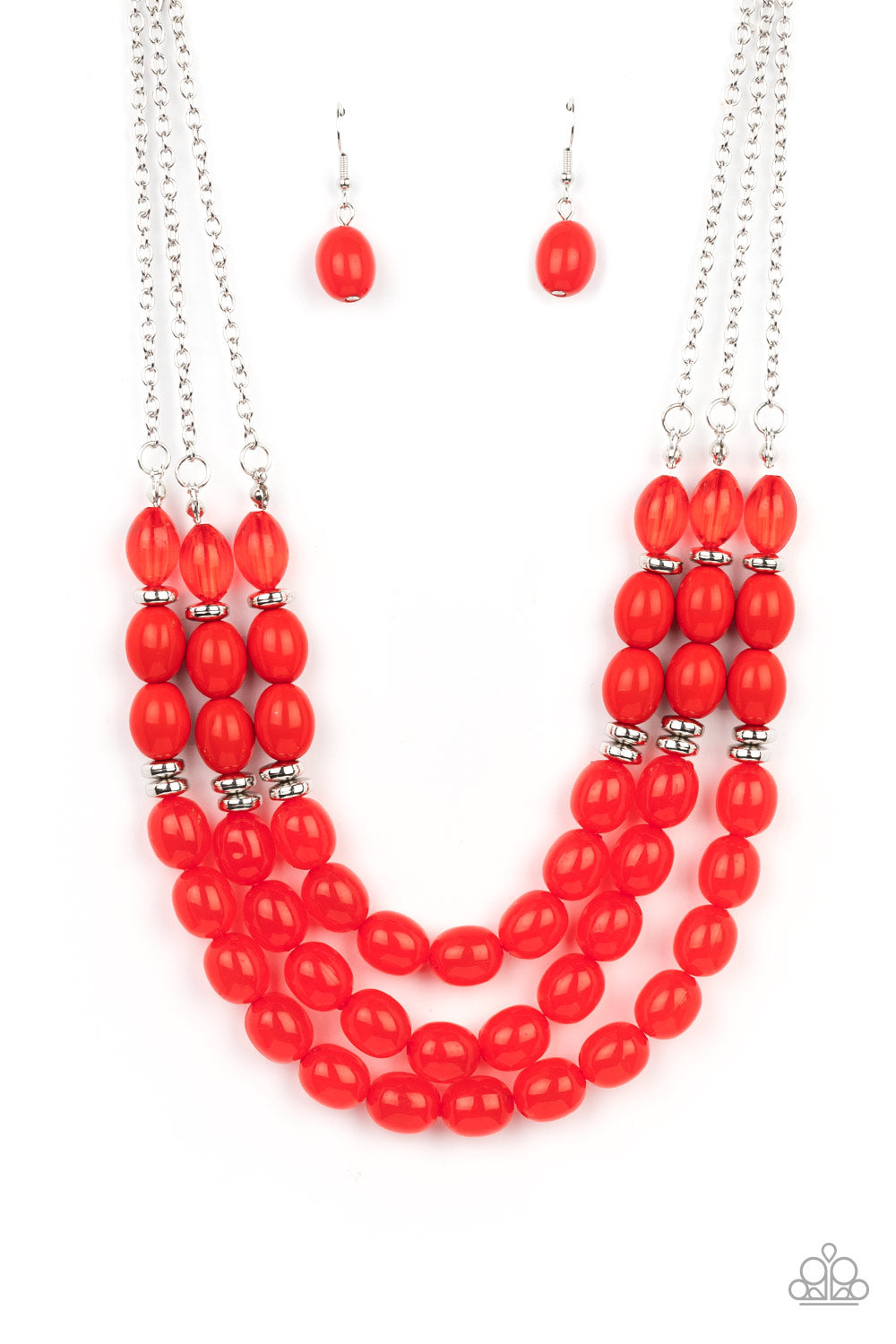 Coastal Cruise Red Necklace & Bracelet Set - Paparazzi Accessories