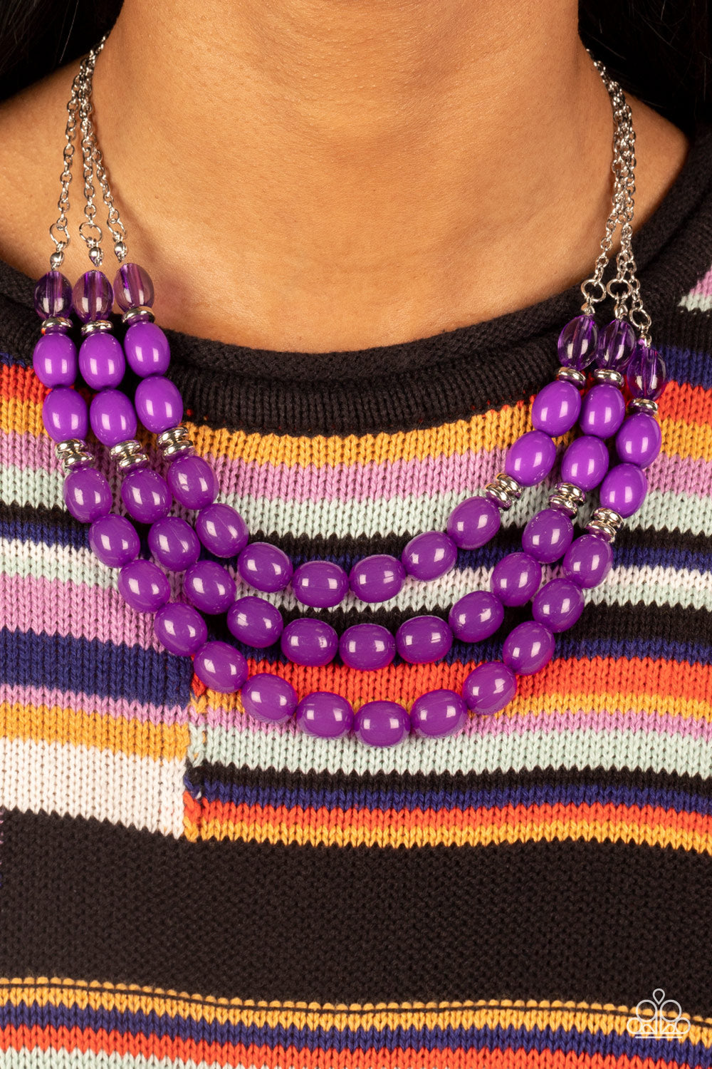 Coastal Cruise Purple Necklace & Bracelet Set - Paparazzi Accessories