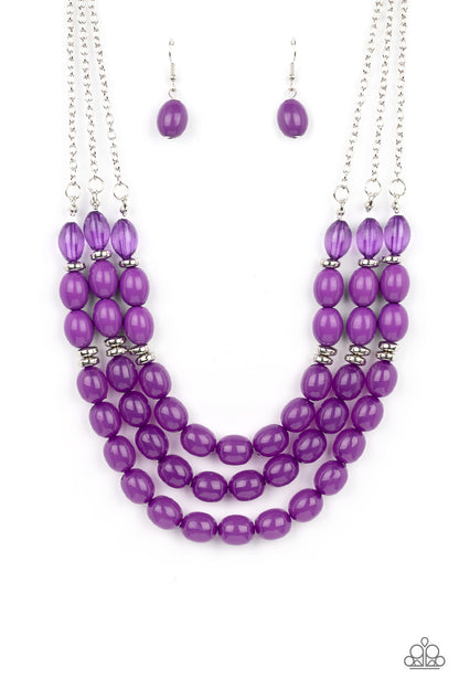 Coastal Cruise Purple Necklace & Bracelet Set - Paparazzi Accessories