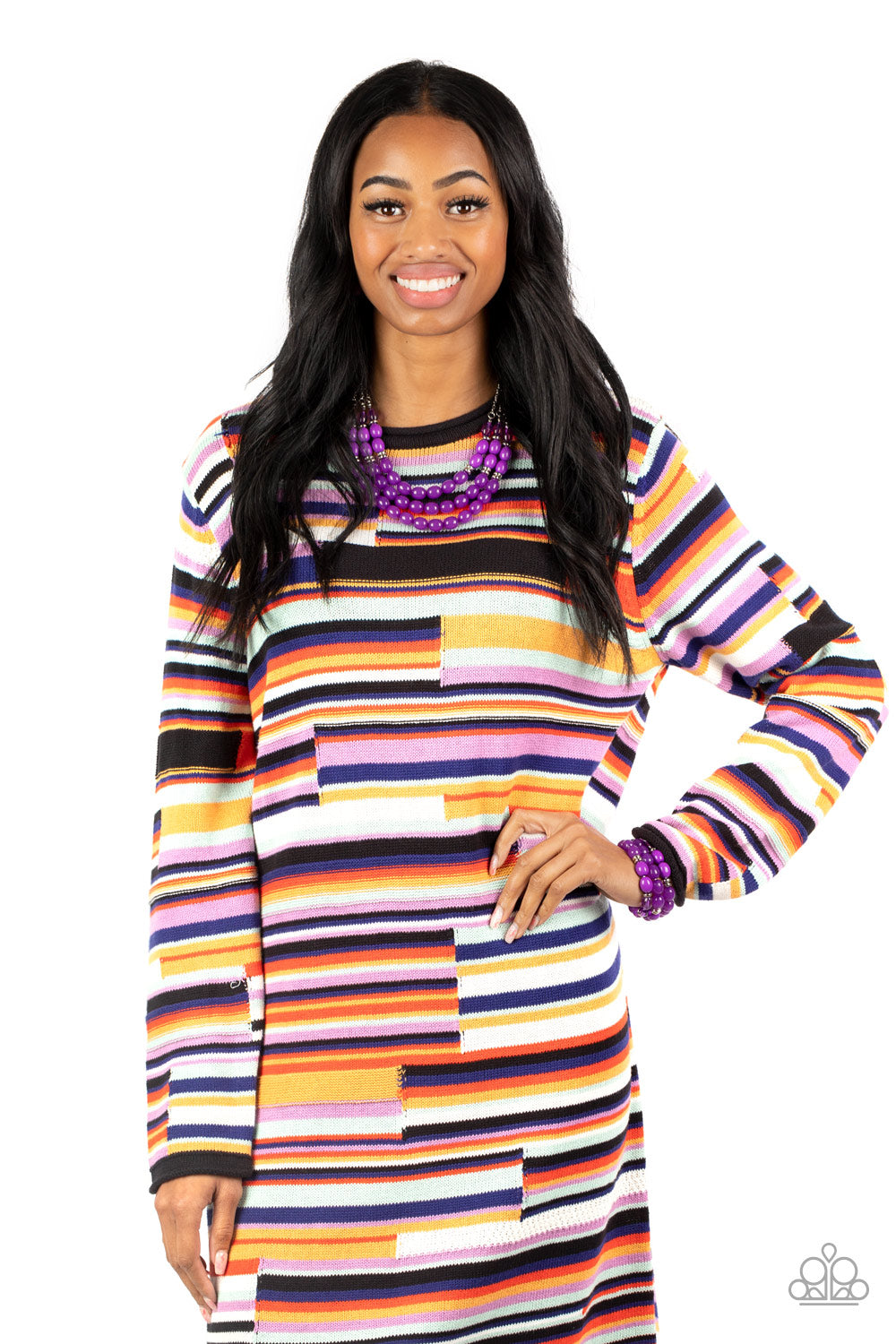 Coastal Cruise Purple Necklace & Bracelet Set - Paparazzi Accessories