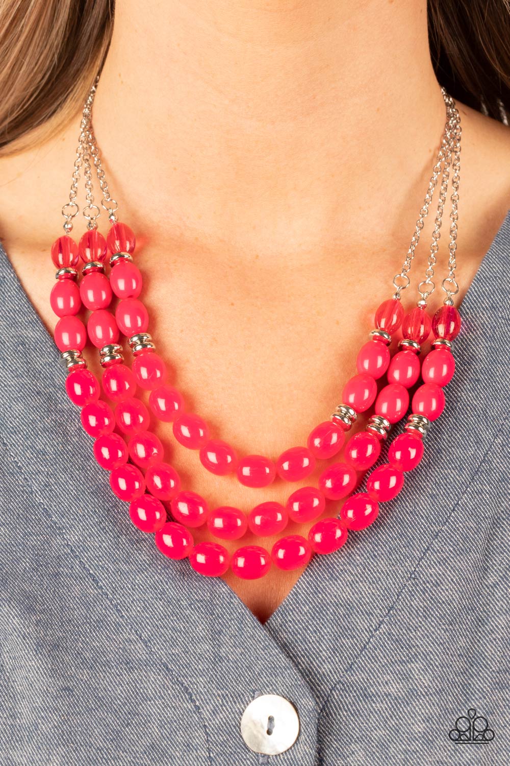Coastal Cruise Pink Necklace & Bracelet Set - Paparazzi Accessories