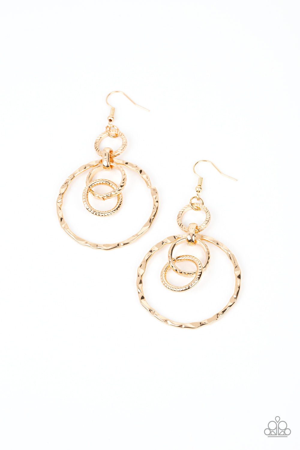 Twisted Temptation Gold Earring - Paparazzi Accessories