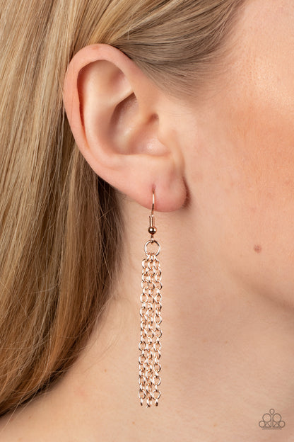 Monarch Meadow Rose Gold Butterfly Necklace - Paparazzi Accessories