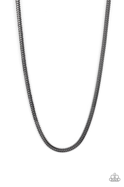 Downtown Defender Black Urban Necklace & Bracelet Set - Paparazzi Accessories 
