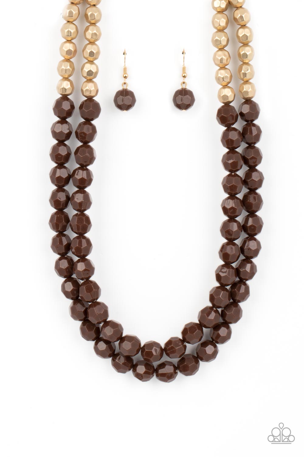 Greco Getaway Brown Necklace & Bracelet Set - Paparazzi Accessories