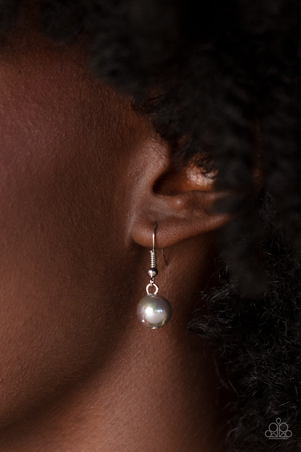 Dreamscape Escape - Silver Item #P2RE-SVXX-460IW Dipped in an iridescent finish, oversized silver pearls alternate with shiny silver beads below the collar for a dreamy pop of shimmer. Features an adjustable clasp closure.  Sold as one individual necklace. Includes one pair of matching earrings.  Get The Complete Look! Bracelet: "A DREAMSCAPE Come True - Silver" (Sold Separately)