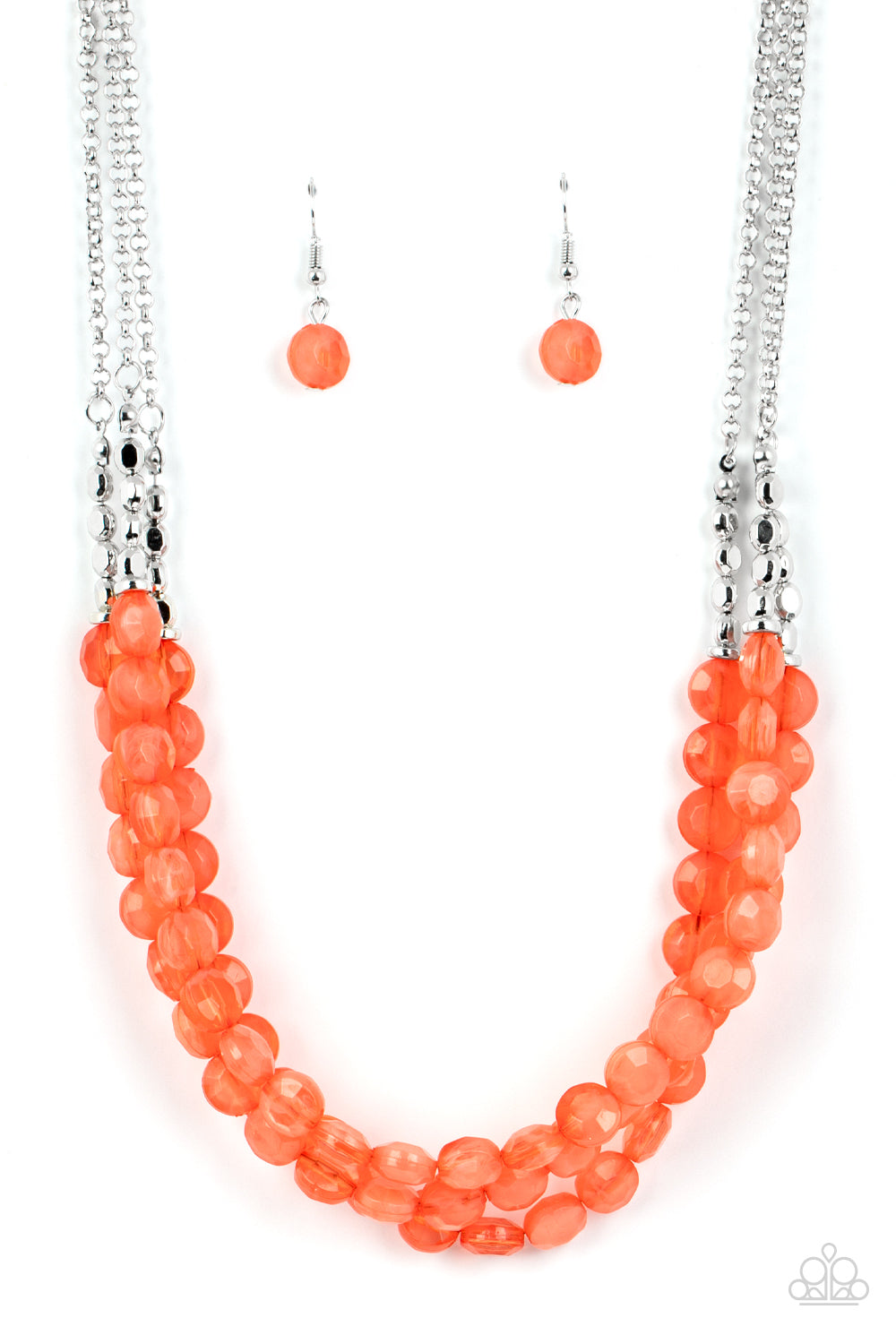 Pacific Picnic Orange Necklace & Bracelet Set - Paparazzi Accessories
