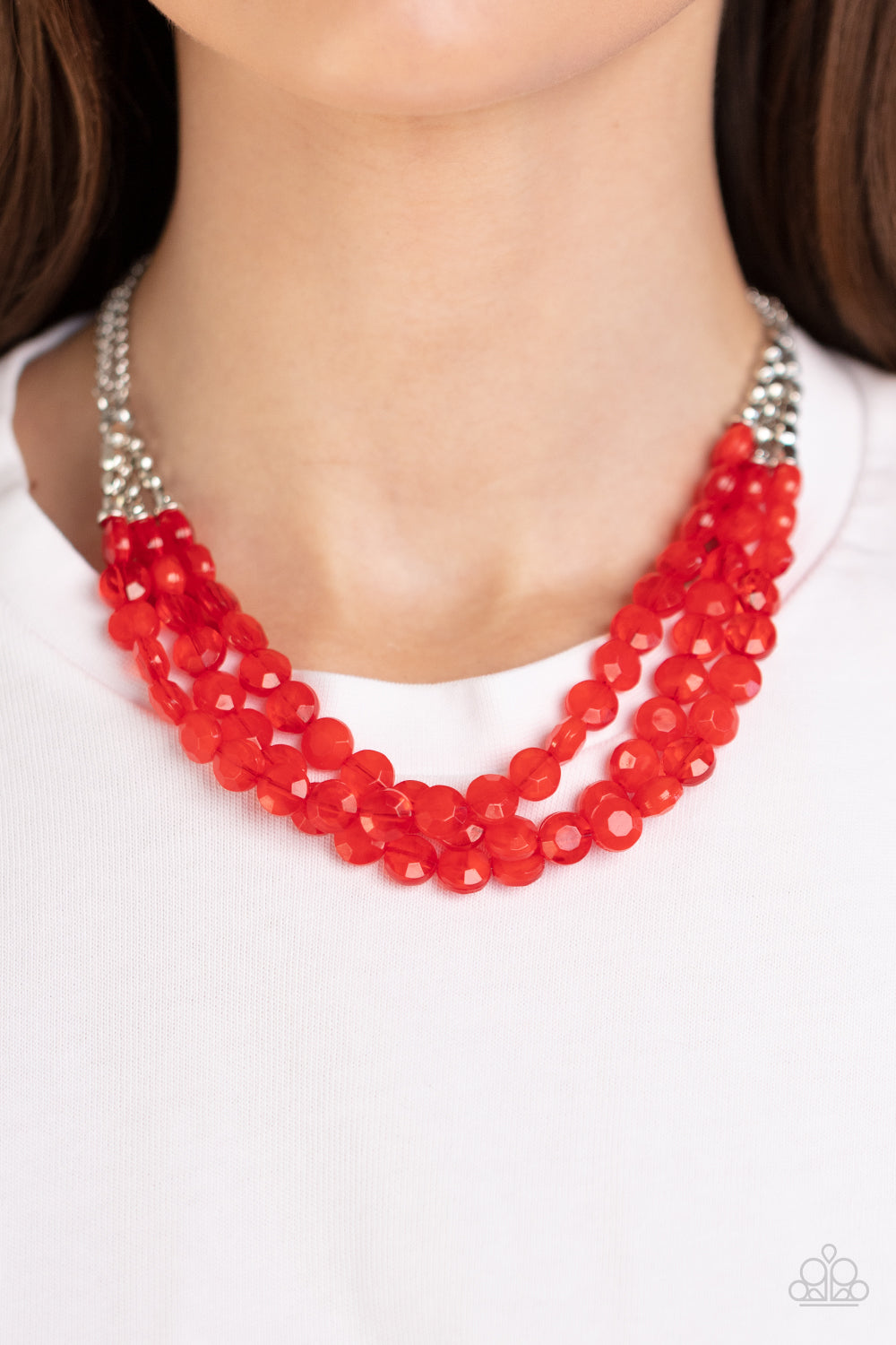Pacific Picnic Red Necklace & Bracelet Set - Paparazzi Accessories