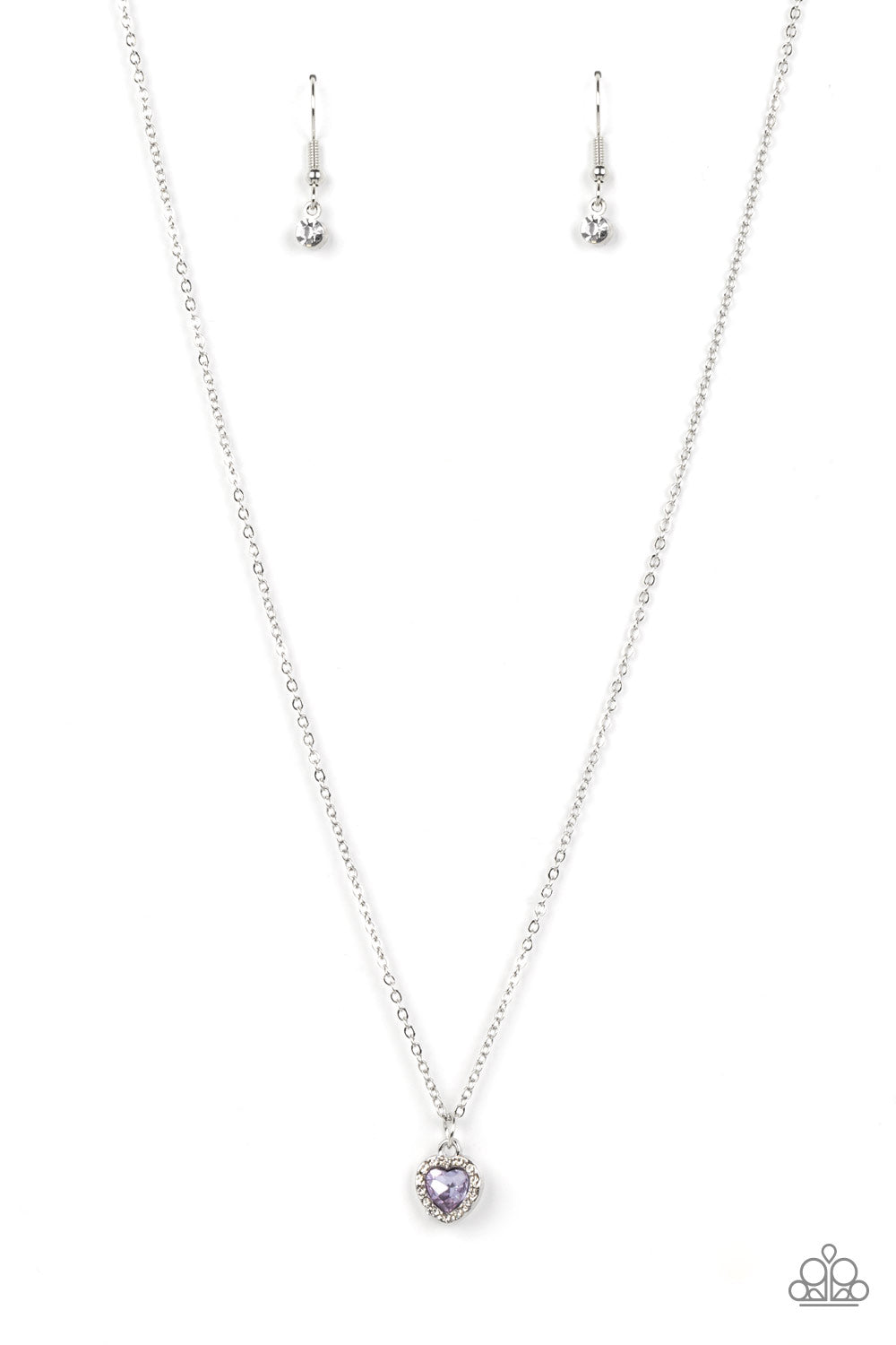A Little Lovestruck Purple Heart Necklace - Paparazzi Accessories (TF)