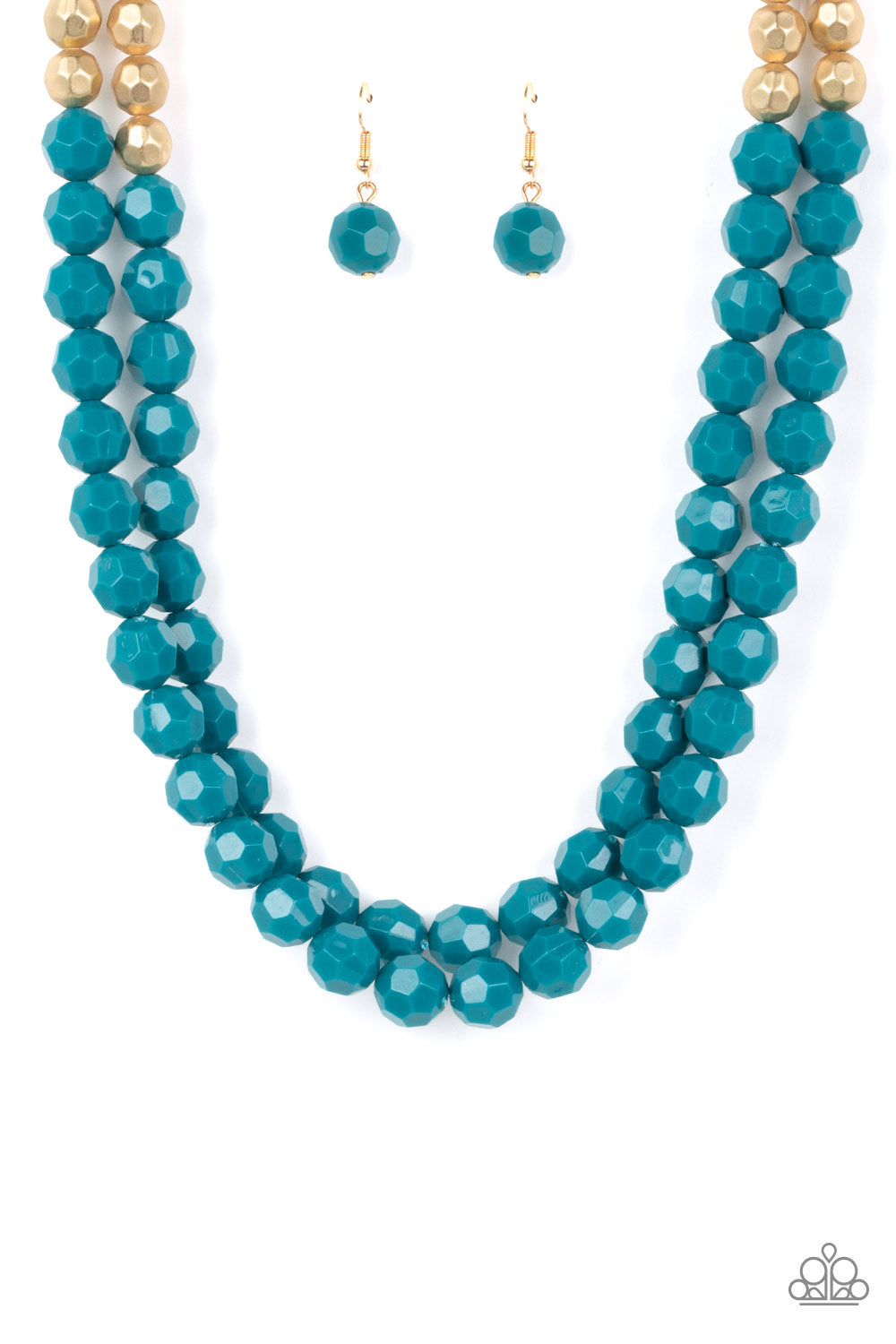 Greco Getaway Blue Necklace & Bracelet Set - Paparazzi Accessories
