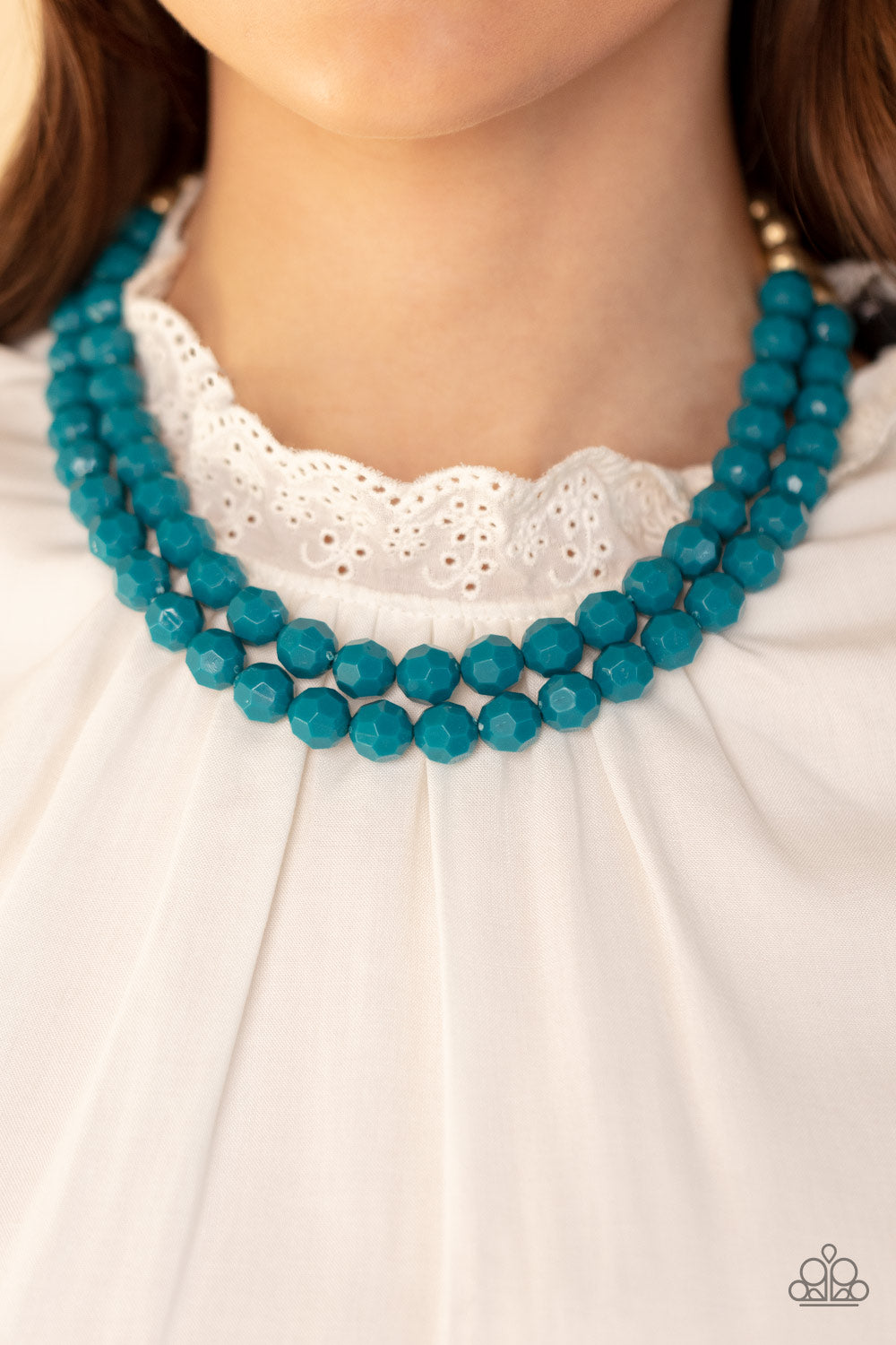 Greco Getaway Blue Necklace & Bracelet Set - Paparazzi Accessories