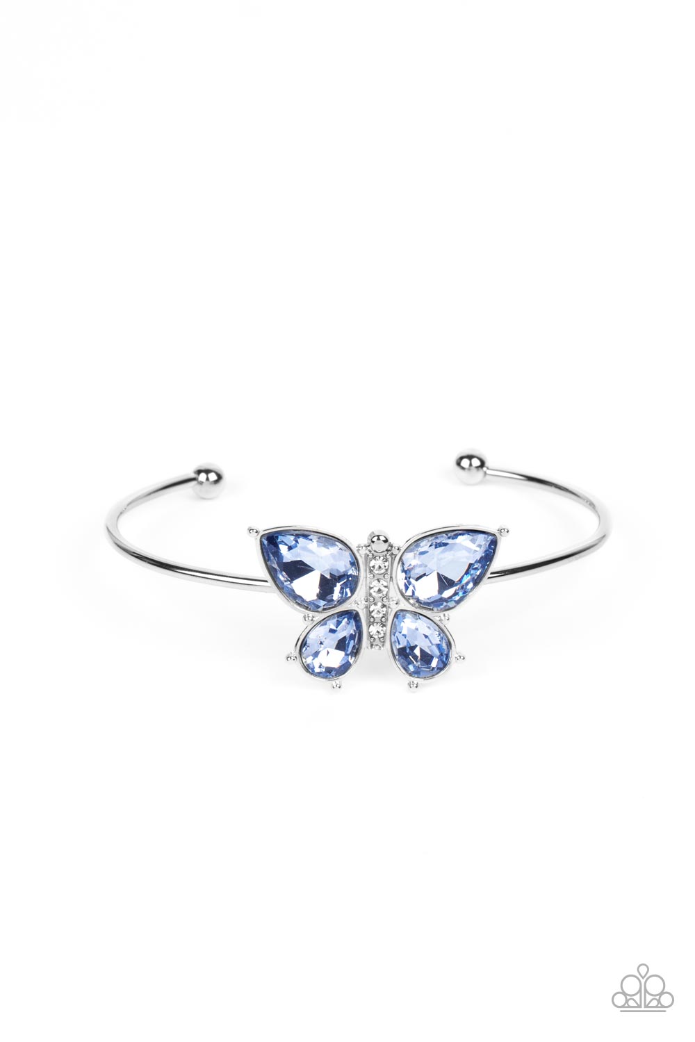 Free-Flying Flutter Blue Butterfly Necklace & Bracelet Set - Paparazzi Accessories