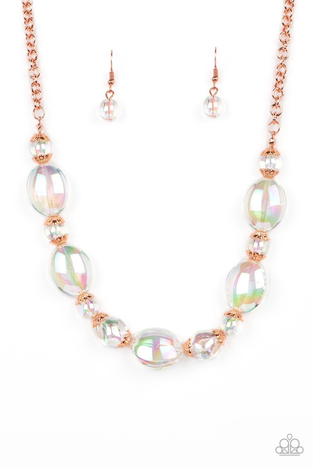 Prismatic Magic Copper Necklace & Bracelet Set - Paparazzi Accessories