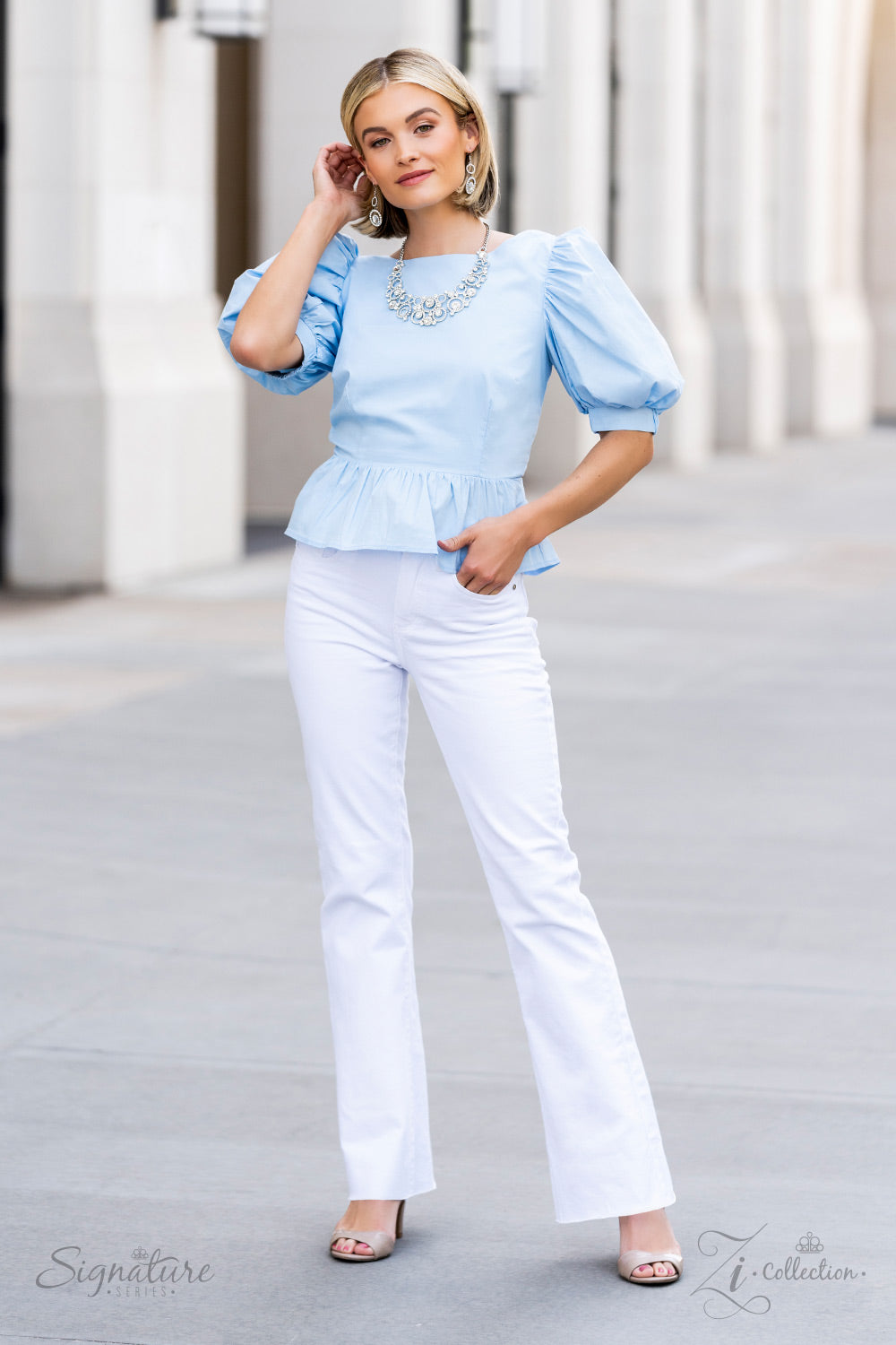 Dozens of circular silver frames are encrusted in shimmery white rhinestones and link together to create a dizzying display along the collar. The frames gradually increase in size as they lead to the center, boldly showcasing their stunning detail. Solitaire white rhinestones, wrapped in a border of dainty sparkling accents, are sporadically sprinkled throughout the lacy canvas, with square-cut rhinestones in pronged settings adding three-dimensional dazzle. Features an adjustable clasp closure.