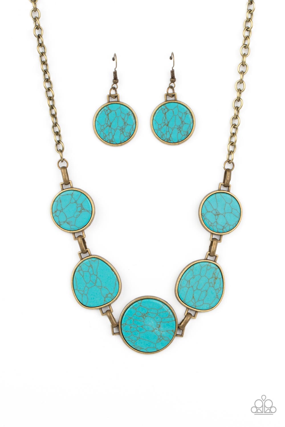 Santa Fe Flats Brass Necklace & Bracelet Set - Paparazzi Accessories