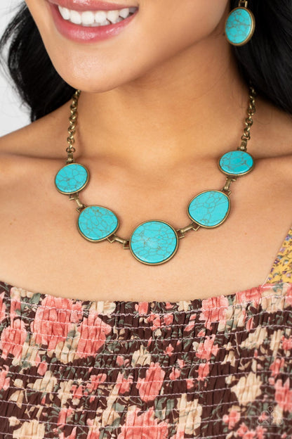 Santa Fe Flats Brass Necklace & Bracelet Set - Paparazzi Accessories