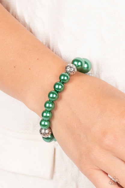 The NOBLE Prize Green Necklace & Bracelet Set - Paparazzi Accessories